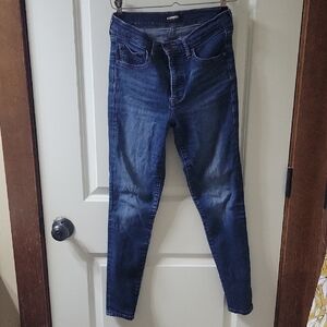 Express Women's Dark Blue Skinny Jeans